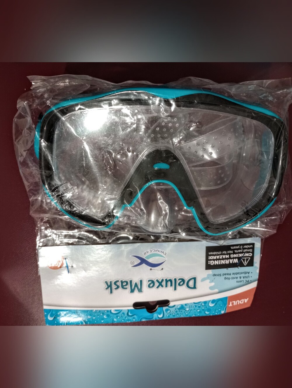 Age 14+ year Deluxe Swim Mask - Teal/Black